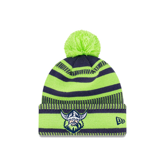 Raiders Pom Knit Wordmark Cuff Beanie