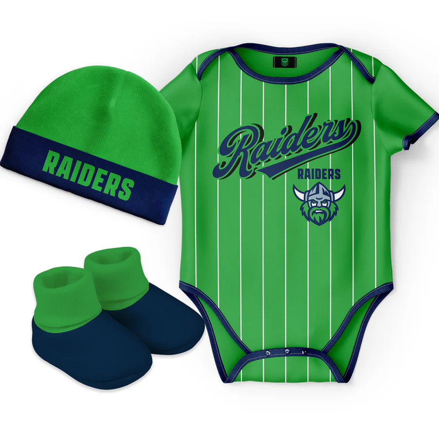 NRL Raiders Lullaby 3pc Baby Set