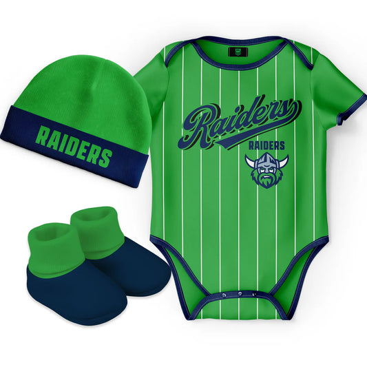 NRL Raiders Lullaby 3pc Baby Set