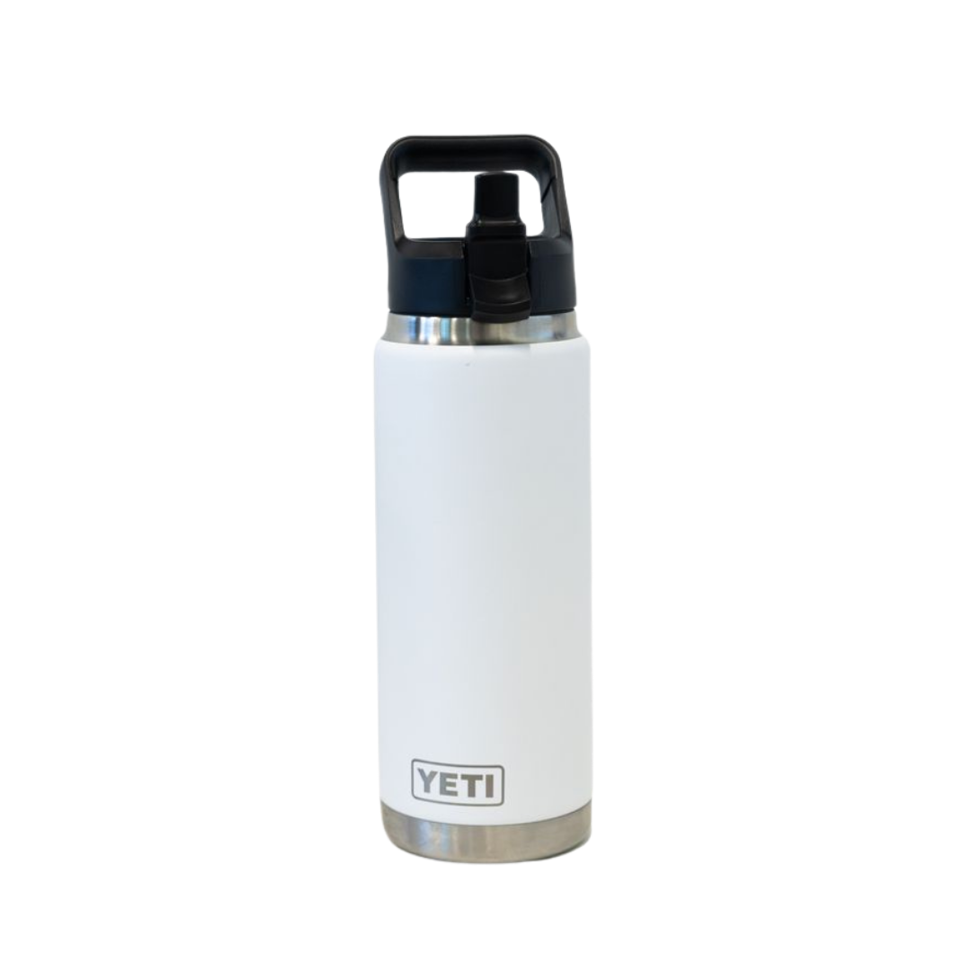 YETI Rambler 26oz White Straw Bottle